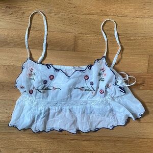 FREE PEOPLE KATE EMBROIDERED TANK SIZE XS
